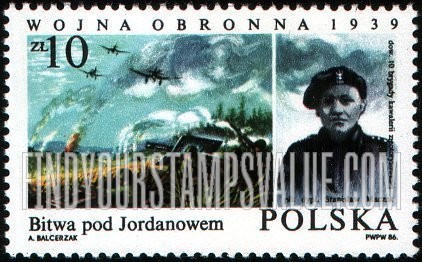FindYourStampsValue: World War II Battles Type of 1984: Battle of Jordanow, Col. Stanislaw Maczek, motorized cavalry 10th brigade commander-in-chief