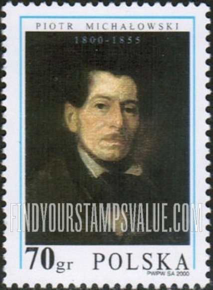 FindYourStampsValue: Piotr Michalowski (1800-55), Artist: Self-portrait, vertical