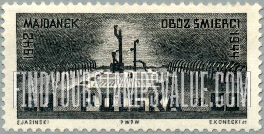 FindYourStampsValue: Majdanek Concentration Camp