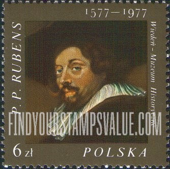FindYourStampsValue: Paintings by Flemish painter Peter Paul Rubens (1577-1640): Self-portrait