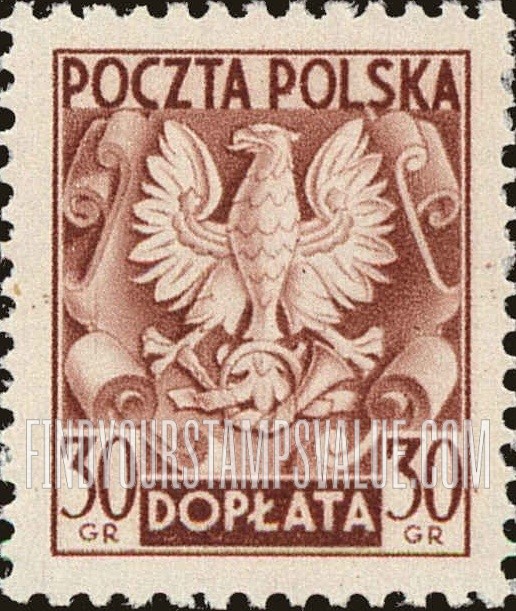 FindYourStampsValue: POSTAGE DUE - Polish Eagle