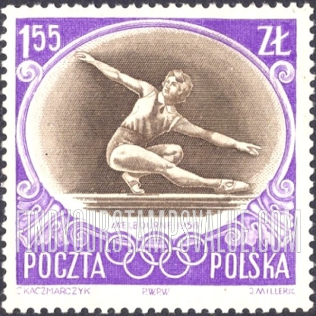 FindYourStampsValue: Woman gymnast