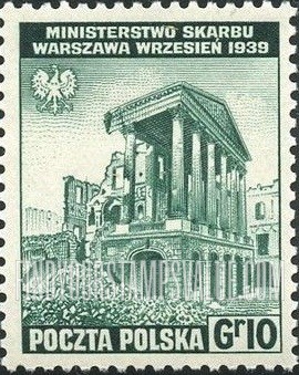 FindYourStampsValue: EXILE GOVERNMENT IN GREAT BRITAIN - Polish Ministry of Finance Ruins, Warsaw