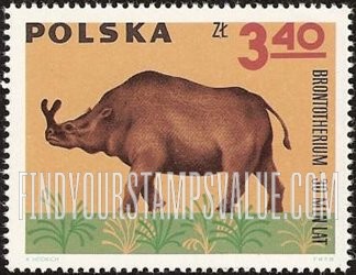 FindYourStampsValue: Prehistoric Vertebrates: Brontotherium