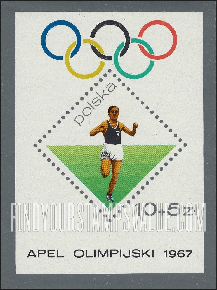 FindYourStampsValue: SEMI-POSTAL - J. Kusocinski, Olympic Winner 10,000-Meter Race, 1932