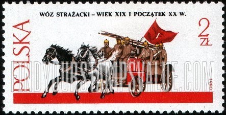 FindYourStampsValue: Horse-drawn vehicles: Horse-drawn Fire Engine
