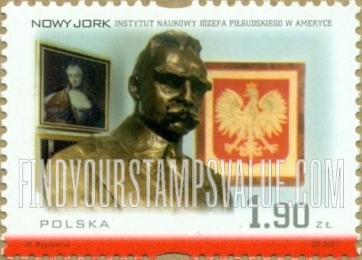 FindYourStampsValue: Polish Cultural Buildings in North America: Josef Pilsudski Institute, New York