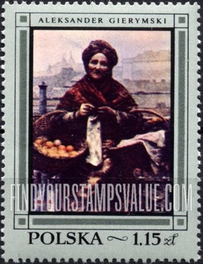 FindYourStampsValue: Polish Paintings: Jewish Woman with Lemons, by Aleksander Gierymski