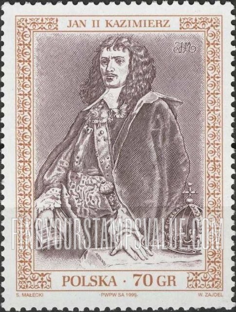 FindYourStampsValue: Royalty Type of 1986 with Denomination at Bottom: Jan II Kazimierz