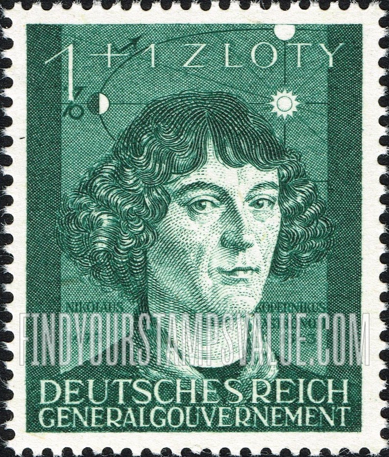FindYourStampsValue: OCCUPATION SEMI-POSTAL - Nicolaus Copernicus