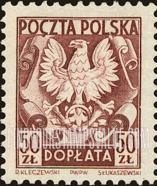 FindYourStampsValue: POSTAGE DUE - Polish Eagle