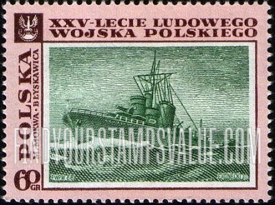FindYourStampsValue: Paintings: Warship “Blyskawica” by M.Mokwa