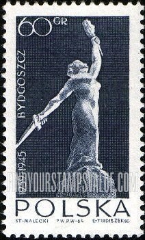 FindYourStampsValue: Nike, proposed monument for the martyrs of Bydgoszcz (woman with sword and torch)