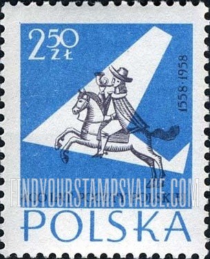 FindYourStampsValue: Postilion and Stylized Plane