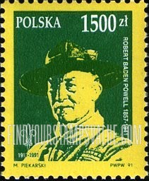 FindYourStampsValue: Boy Scouts in Poland, 80th anniversary: Lord Robert Baden-Powell, founder of Boy Scouts