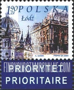 FindYourStampsValue: City Landmarks Type of 2002: Church of the Descent of the Holy Ghost, Israel Poznanski House, Lódz, horizontal