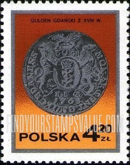FindYourStampsValue: Silver Coins: King Augustus III guilder, Gdansk, 18th century