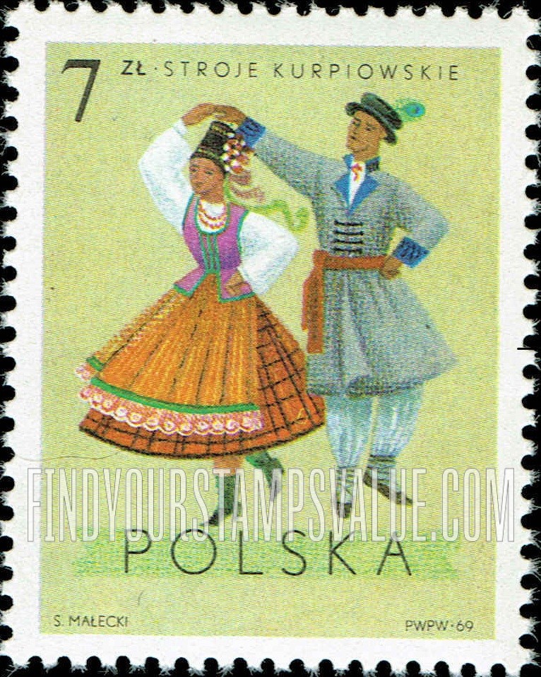 FindYourStampsValue: Regional Costumes: Kurpiow, Warsaw