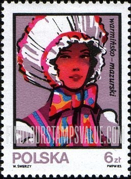 FindYourStampsValue: Traditional Hats: Warminsko-Mazurski