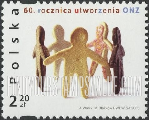 FindYourStampsValue: United Nations, 60th Anniversary