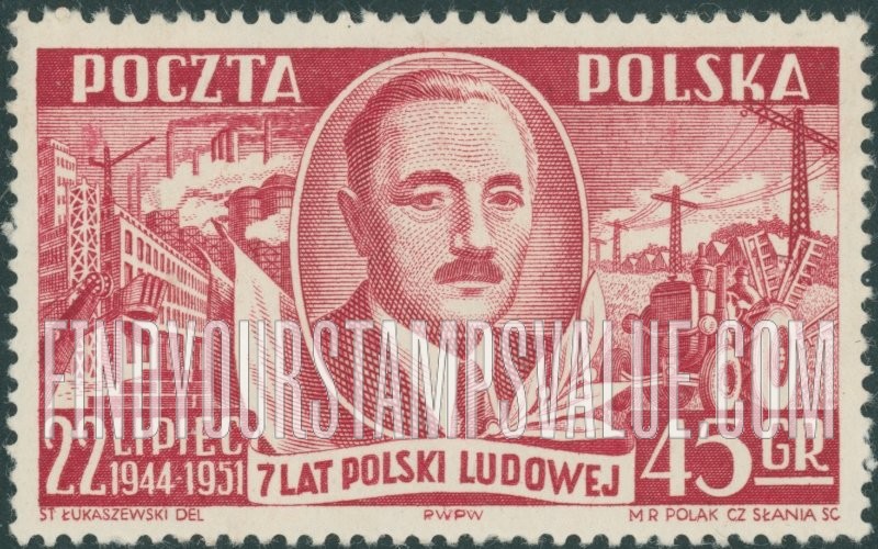 FindYourStampsValue: President Boleslaw Bierut