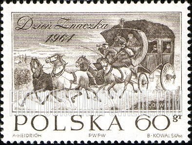 FindYourStampsValue: Stagecoach by Jozef Brodowski
