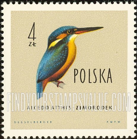 FindYourStampsValue: Birds: European kingfisher