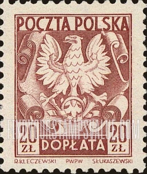 FindYourStampsValue: POSTAGE DUE - Polish Eagle