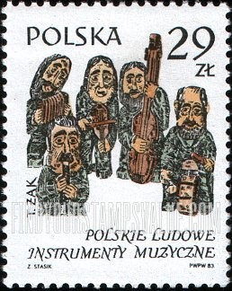 FindYourStampsValue: Musical Instruments: Figurines by Tadeusz Zak