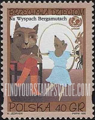 FindYourStampsValue: UNICEF, 50th Anniversary: Cat and mouse