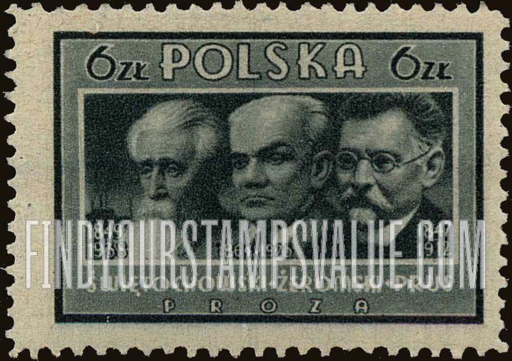 FindYourStampsValue: Alexander Swietochowski, Stephen Zeromski and Boleslaw Prus