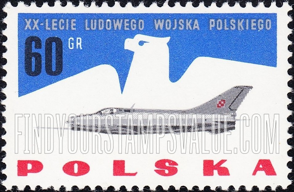 FindYourStampsValue: Eagle and Jet fighter plane