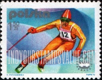 FindYourStampsValue: Winter Olympic Games Emblem and Slalom