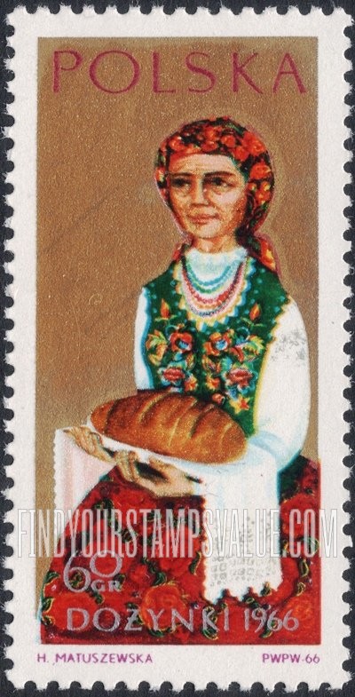 FindYourStampsValue: Woman holding loaf of bread