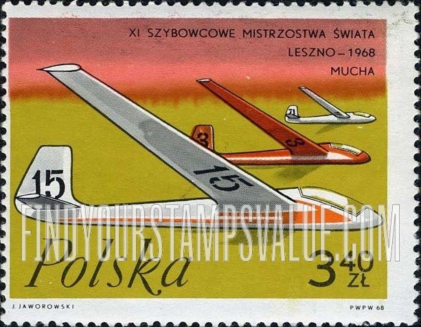 FindYourStampsValue: Polish Gliders: Flies