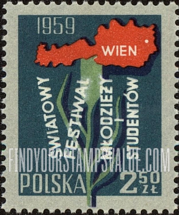 FindYourStampsValue: Map of Austria and Flower