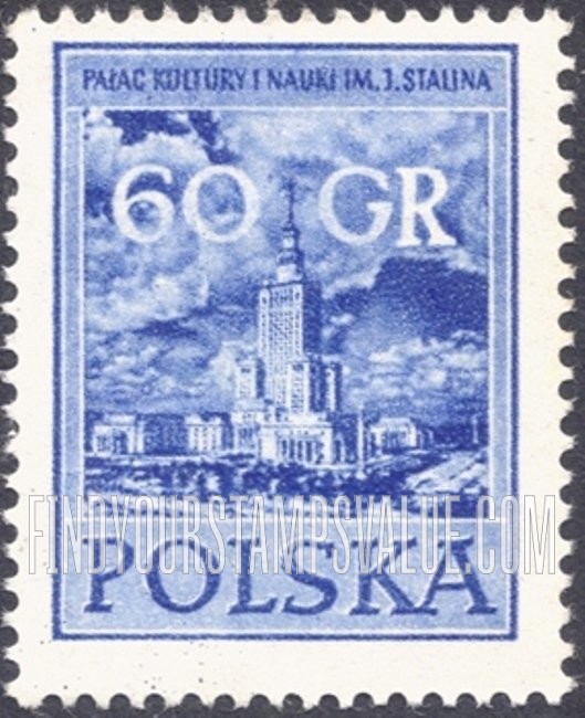 FindYourStampsValue: Stalin Palace of Culture and Science, Warsaw