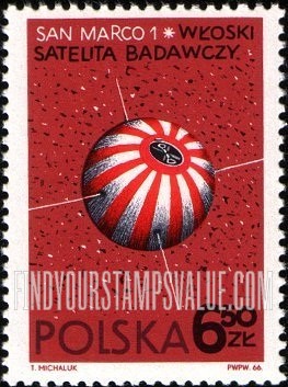 FindYourStampsValue: Spacecraft: San Marco 1 (Italy)