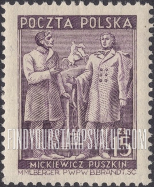 FindYourStampsValue: Adam Mickiewicz and Pushkin