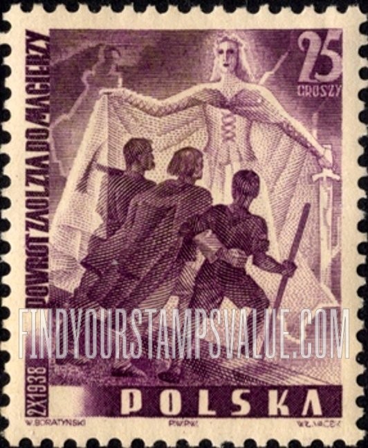 FindYourStampsValue: Poland Welcoming Teschen People