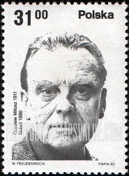 FindYourStampsValue: Polish Nobel Prize Winners: Czeslaw Milosz (b. 1911), poet, 1980