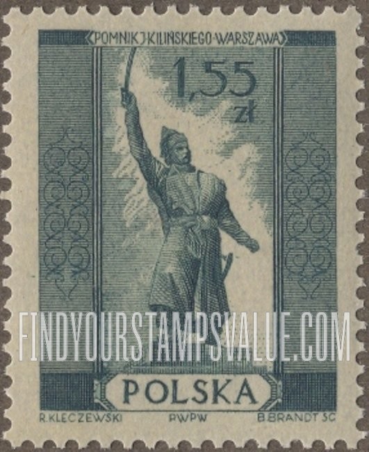 FindYourStampsValue: Warsaw monuments: Jan Kilinski
