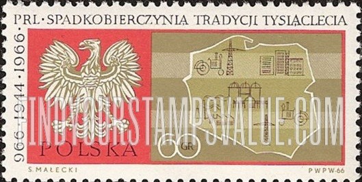 FindYourStampsValue: Eagle and map of Poland