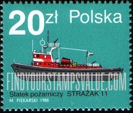 FindYourStampsValue: Fire Boats: Strazak 11