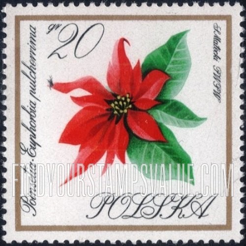 FindYourStampsValue: Flowers: Poinsettia