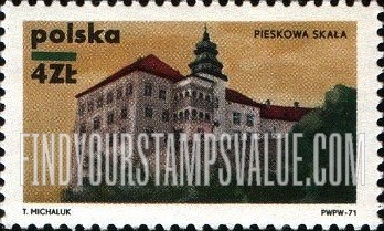 FindYourStampsValue: Polish Castles: Pieskowa Skala
