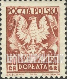 FindYourStampsValue: POSTAGE DUE - Polish Eagle
