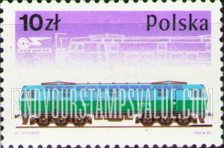 FindYourStampsValue: Pafawag Railway Rolling Stock Co: 201 E locomotive