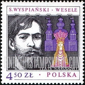 FindYourStampsValue: Polish dramatists: Stanislaw Wyspianski (1869-1907)
