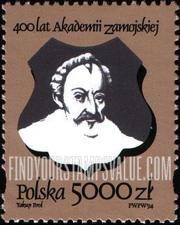 FindYourStampsValue: Zamosc Academy, 400th Anniversary